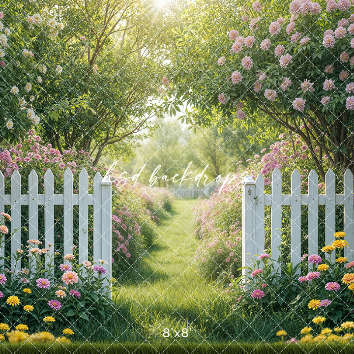 Summer Garden Entrance (sweep options) - HSD Photography Backdrops