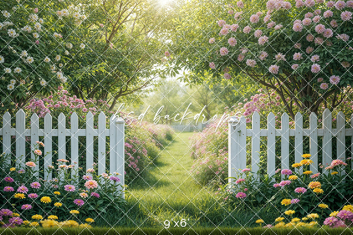 Summer Garden Entrance (sweep options) - HSD Photography Backdrops