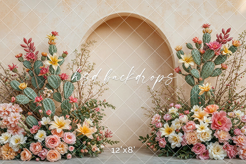 Desert Rose Arched Wall (sweep options) - HSD Photography Backdrops
