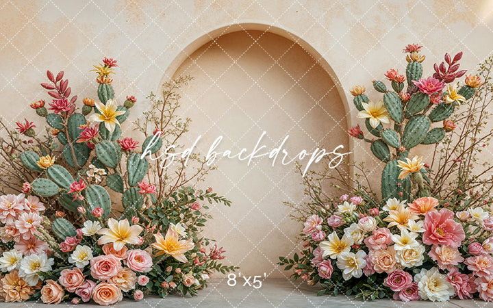 Desert Rose Arched Wall (sweep options) - HSD Photography Backdrops