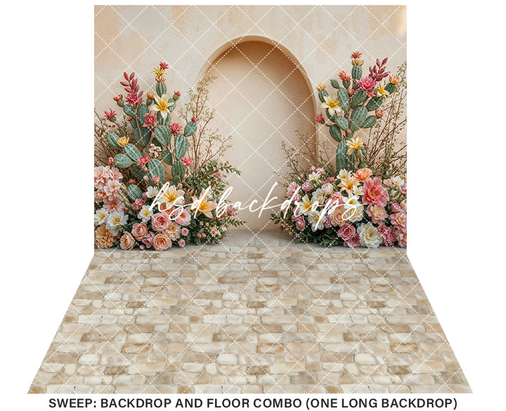 Desert Rose Arched Wall (sweep options) - HSD Photography Backdrops