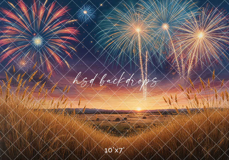 Fireworks Field (sweep options) - HSD Photography Backdrops