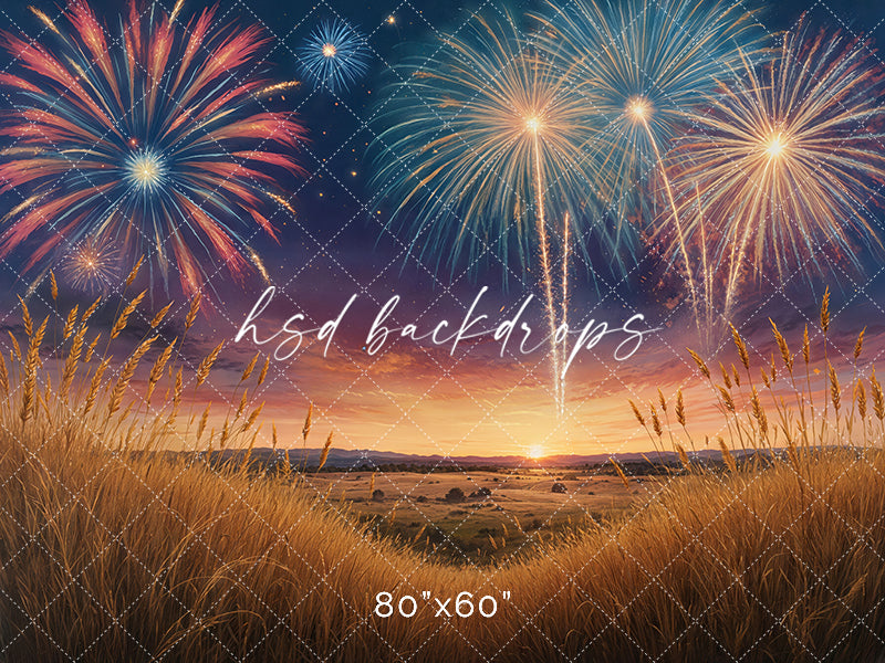 Fireworks Field (sweep options) - HSD Photography Backdrops