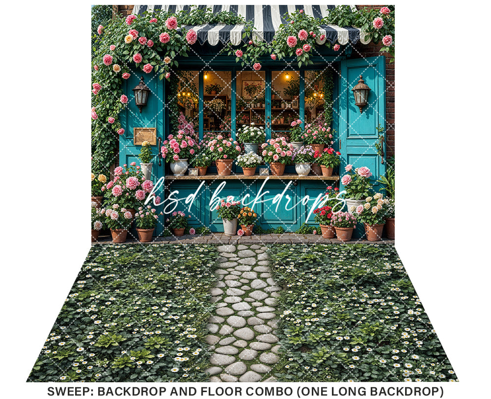 Sunshine Stems Flower Shop (sweep options) - HSD Photography Backdrops