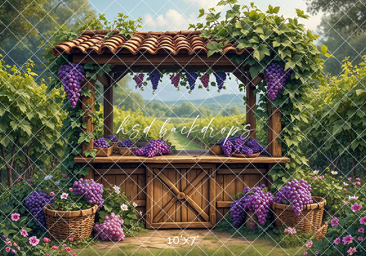 Storybook Grape Vineyard (sweep options) - HSD Photography Backdrops