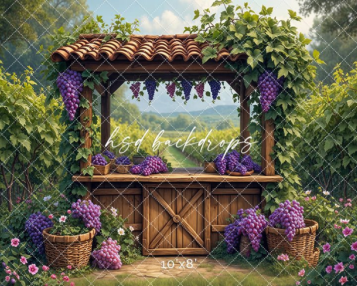 Storybook Grape Vineyard (sweep options) - HSD Photography Backdrops