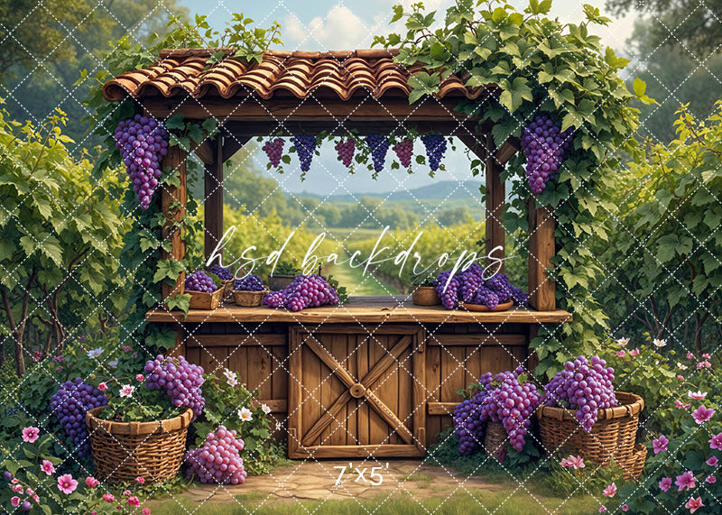 Storybook Grape Vineyard (sweep options) - HSD Photography Backdrops