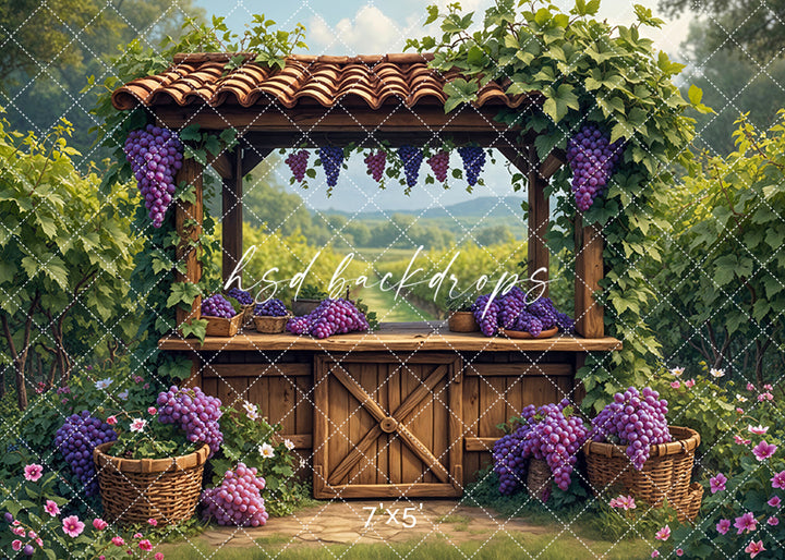Storybook Grape Vineyard (sweep options) - HSD Photography Backdrops