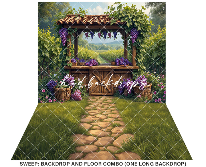 Storybook Grape Vineyard (sweep options) - HSD Photography Backdrops