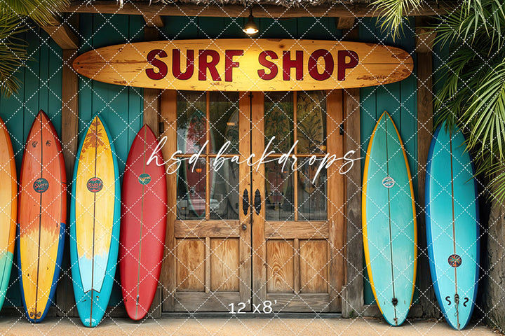 Sunset Swells Surf Shop - HSD Photography Backdrops
