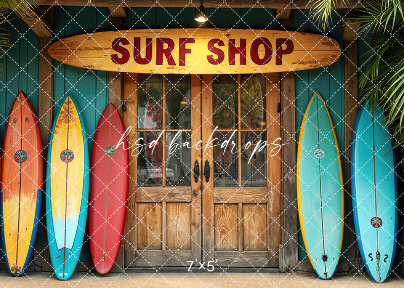 Sunset Swells Surf Shop - HSD Photography Backdrops
