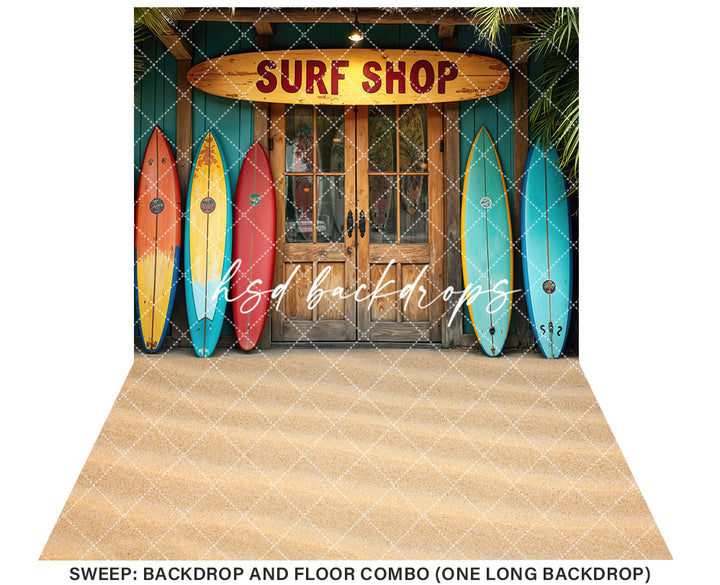 Sunset Swells Surf Shop - HSD Photography Backdrops