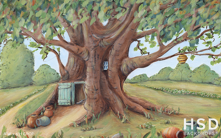 Honey Bear's Tree House (poly) - HSD Photography Backdrops