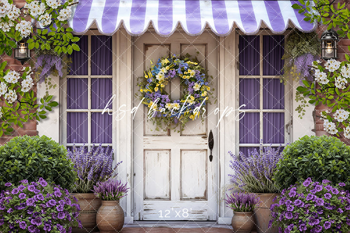Lavender Spring Door (sweep options) - HSD Photography Backdrops