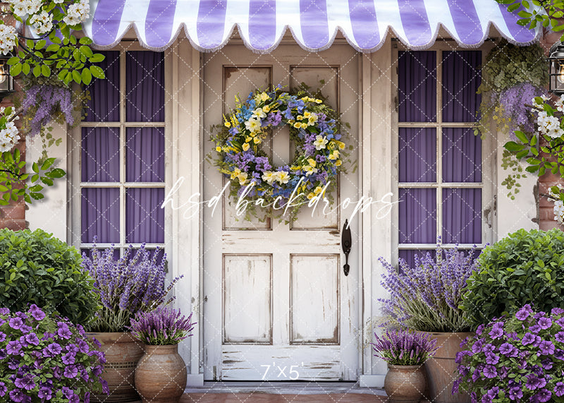 lavender plant front door Spring Photoshoot Backdrop