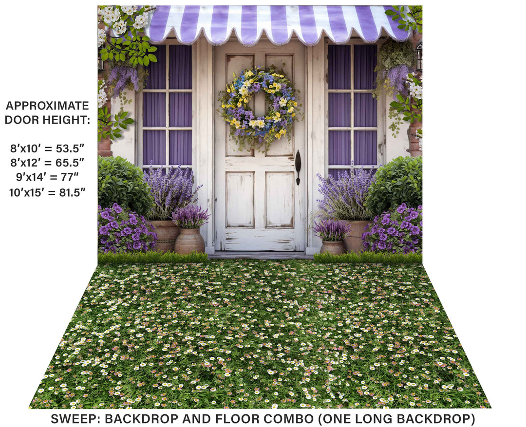 Lavender Spring Door (sweep options) - HSD Photography Backdrops