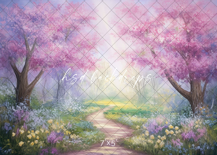 Spring Blossoms Pathway (sweep options) - HSD Photography Backdrops