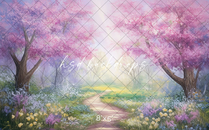 Spring Blossoms Pathway (sweep options) - HSD Photography Backdrops