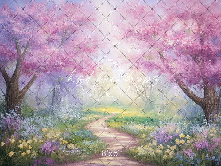 Spring Blossoms Pathway (sweep options) - HSD Photography Backdrops