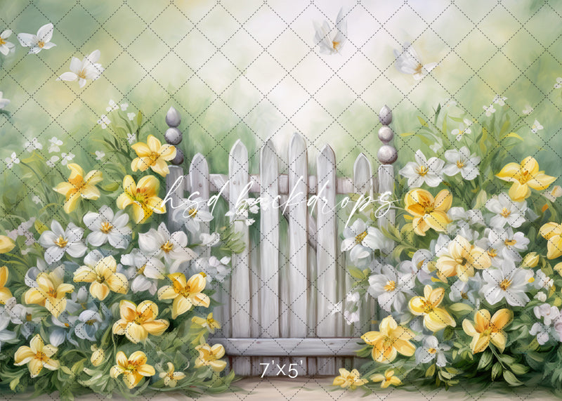 Spring Garden Gate (sweep options) - HSD Photography Backdrops