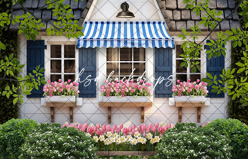 Spring Garden Shed (sweep options) - HSD Photography Backdrops