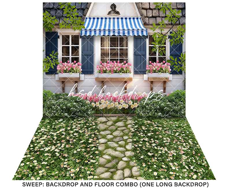 Spring Garden Shed (sweep options) - HSD Photography Backdrops