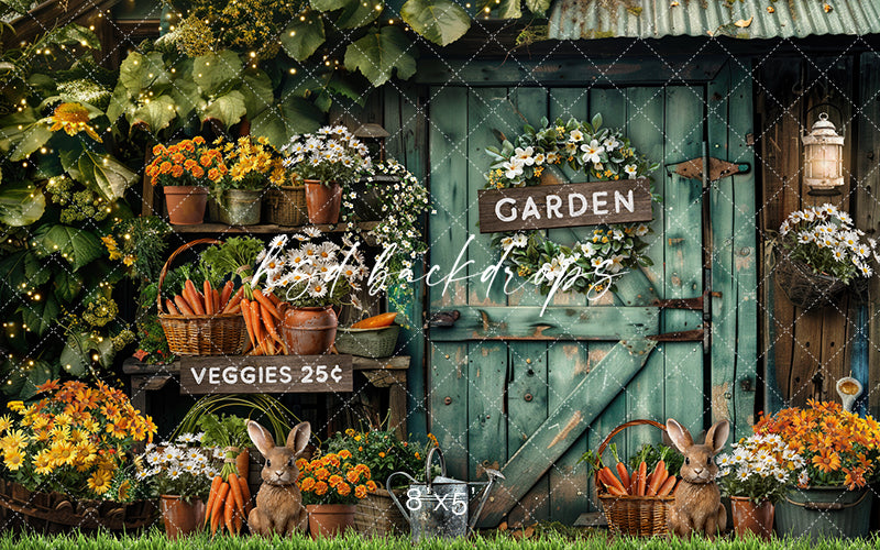 Rustic Garden Shed Door (sweep options) - HSD Photography Backdrops