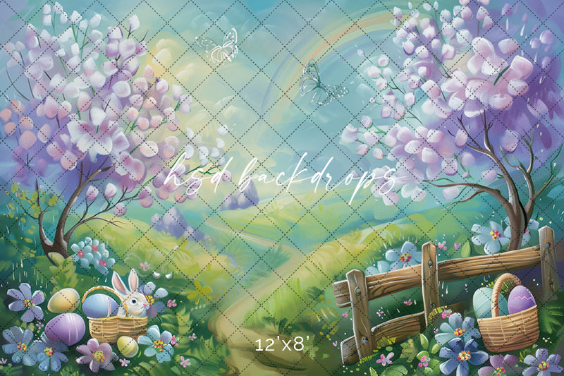 Easter Bunny Hill - HSD Photography Backdrops