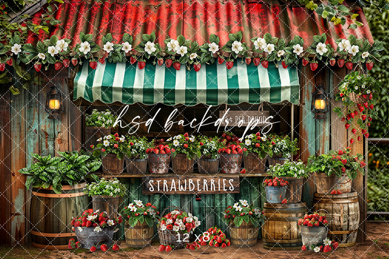 Strawberry Shack - HSD Photography Backdrops 