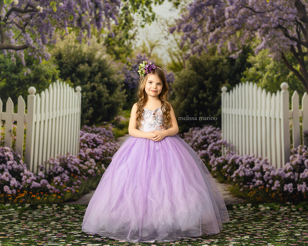 Purple Floral Arbor - HSD Photography Backdrops