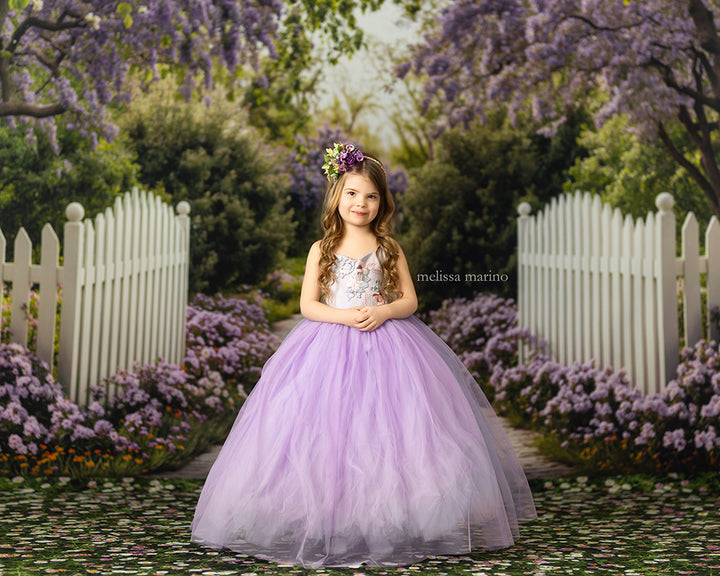 Purple Floral Arbor - HSD Photography Backdrops
