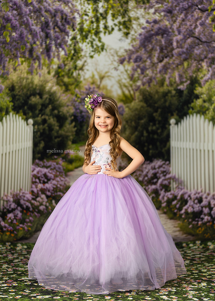Purple Floral Arbor - HSD Photography Backdrops