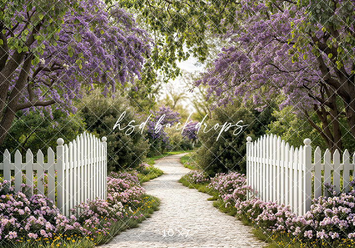 Purple Spring Pathway - HSD Photography Backdrops