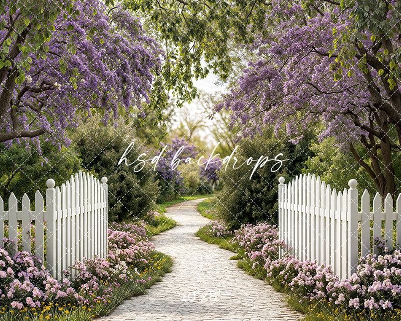 Purple Spring Pathway - HSD Photography Backdrops