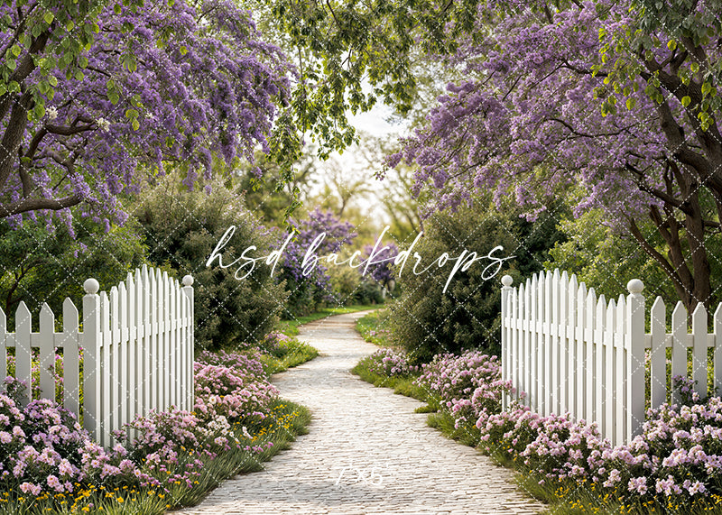 Purple Spring Pathway - HSD Photography Backdrops