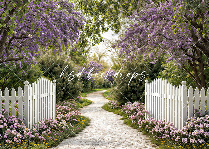 Purple Spring Pathway - HSD Photography Backdrops