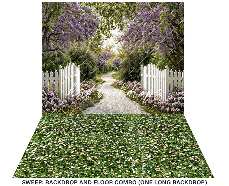Purple Spring Pathway - HSD Photography Backdrops