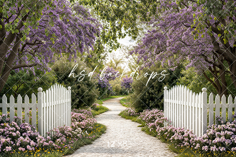 Purple Spring Pathway - HSD Photography Backdrops