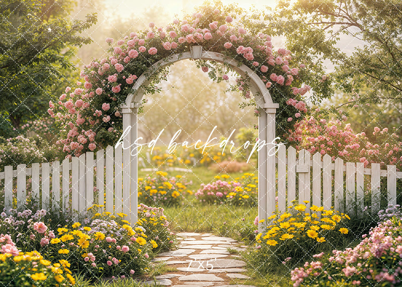 Serene Spring Floral Arch - HSD Photography Backdrops