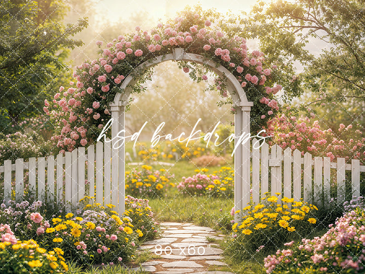 Serene Spring Floral Arch - HSD Photography Backdrops