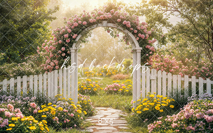 Serene Spring Floral Arch - HSD Photography Backdrops