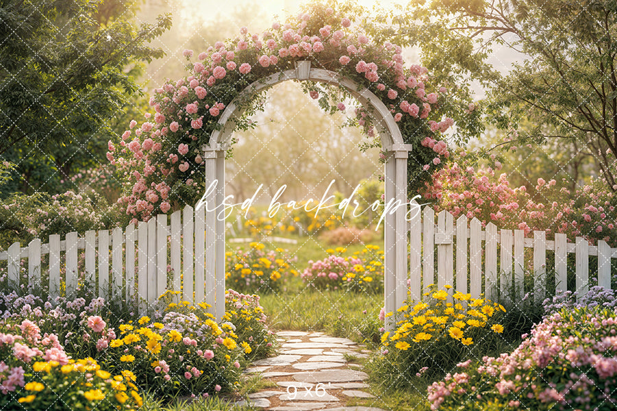 Serene Spring Floral Arch - HSD Photography Backdrops