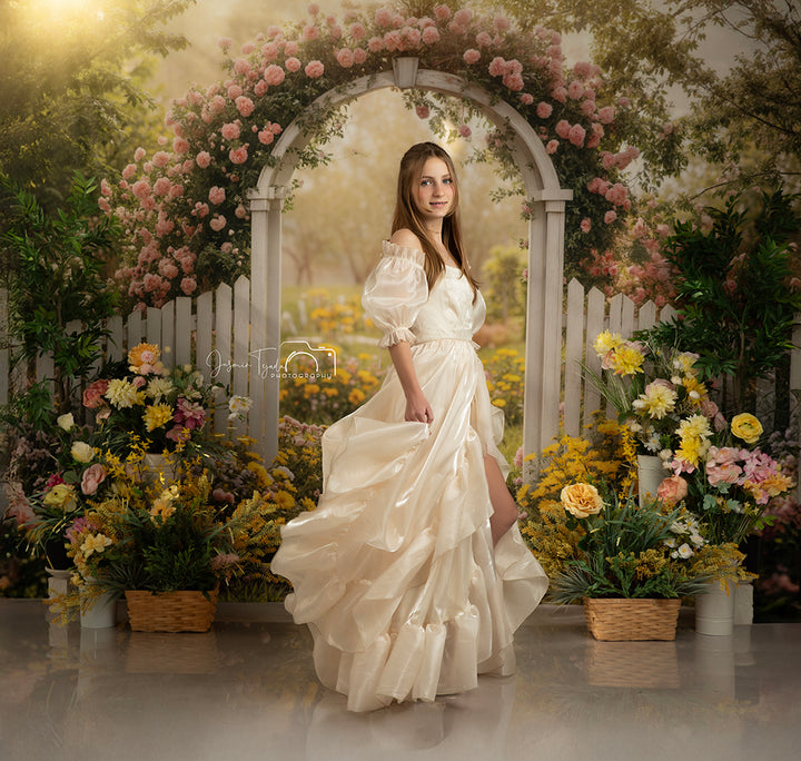 Serene Spring Floral Arch - HSD Photography Backdrops
