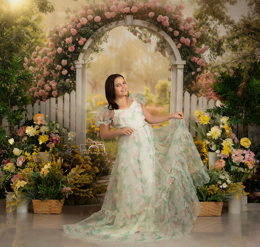 Serene Spring Floral Arch - HSD Photography Backdrops