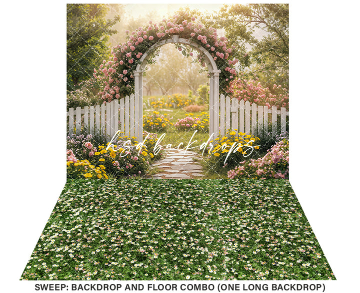 Serene Spring Floral Arch - HSD Photography Backdrops