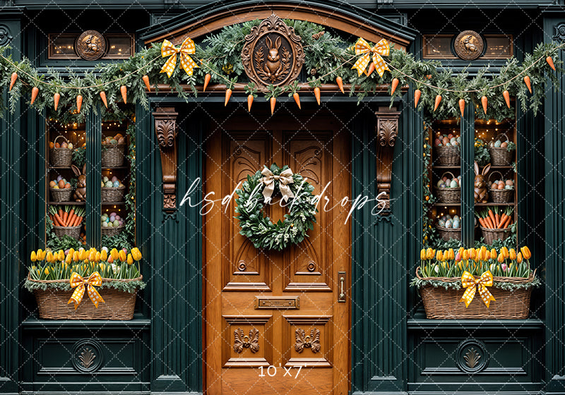 Carrot & Co. Easter Storefront - HSD Photography Backdrops