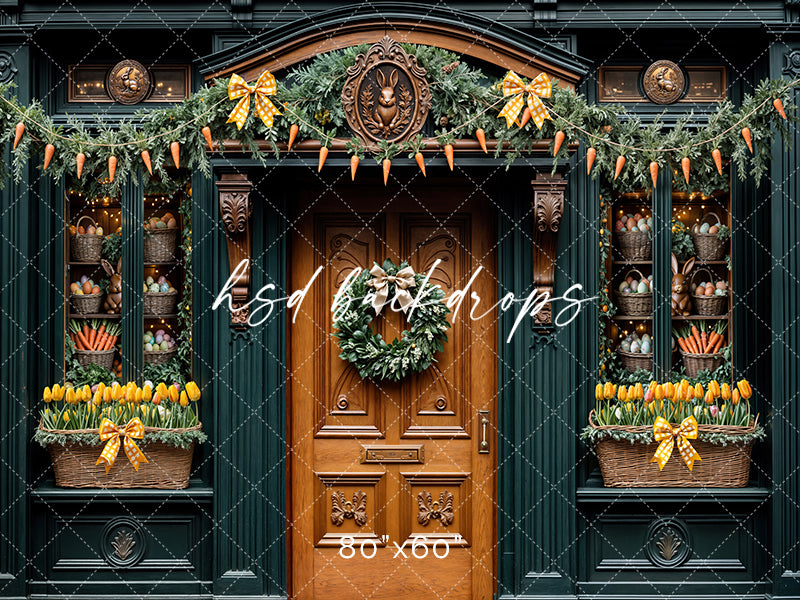 Carrot & Co. Easter Storefront - HSD Photography Backdrops