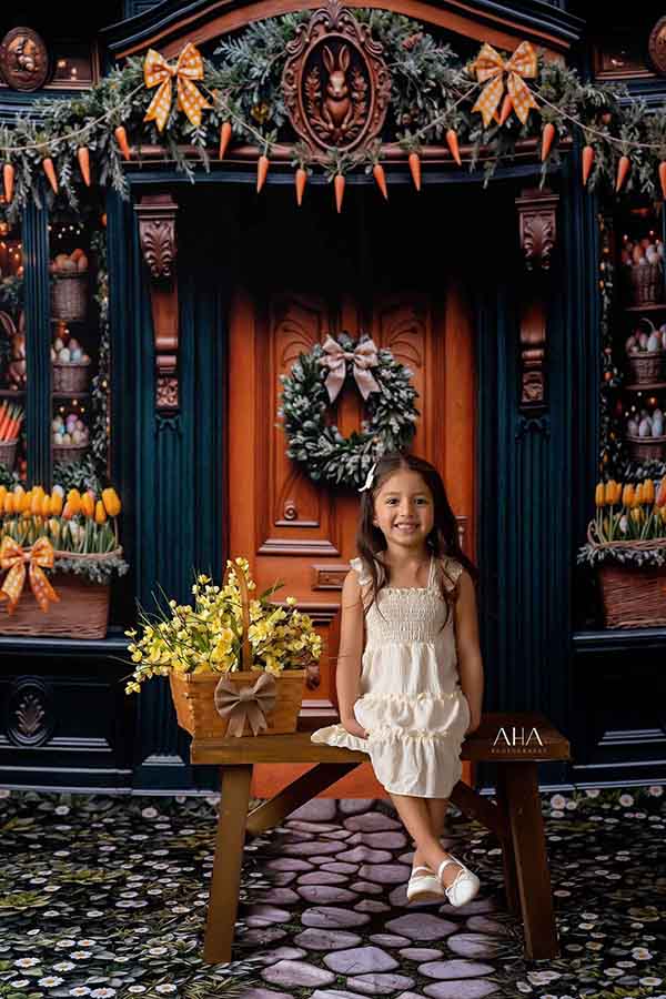 Carrot & Co. Easter Storefront - HSD Photography Backdrops