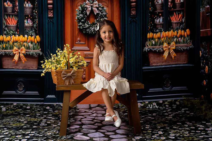 Carrot & Co. Easter Storefront - HSD Photography Backdrops