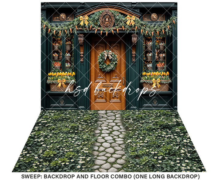 Carrot & Co. Easter Storefront - HSD Photography Backdrops